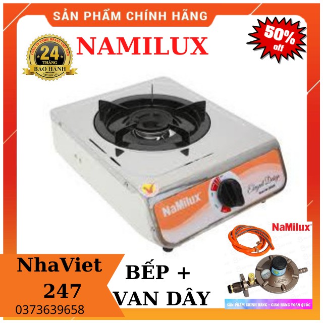Bếp Gas Đơn Inox Namilux NA-300A SM + Van Dây,bếp ga 1 lò nấu tốt ,giá rẻ-Bảo Hành Chính Hãng 24 Tháng