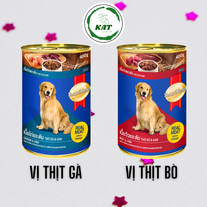 Pate cho chó smartheart 400gr vị gà và bò - kat love pets