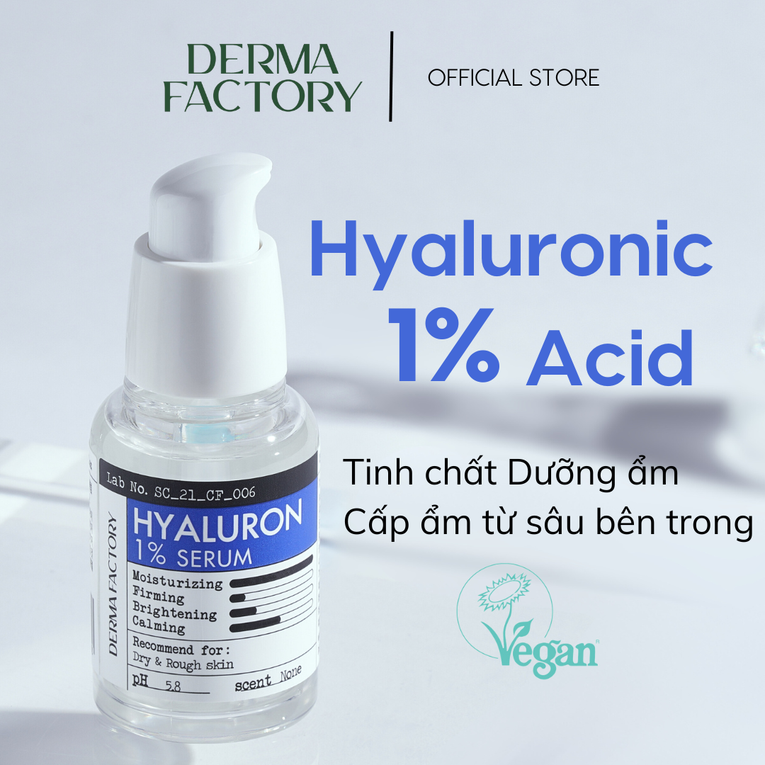 Tinh chất cấp ẩm Derma Factory Hyaluron 1% Serum 30ml