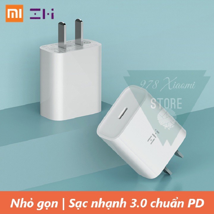 Củ sạc nhanh xiaomi zmi chuẩn pd type c ha716 20w - cốc sạc nhanh xiaomi 20w