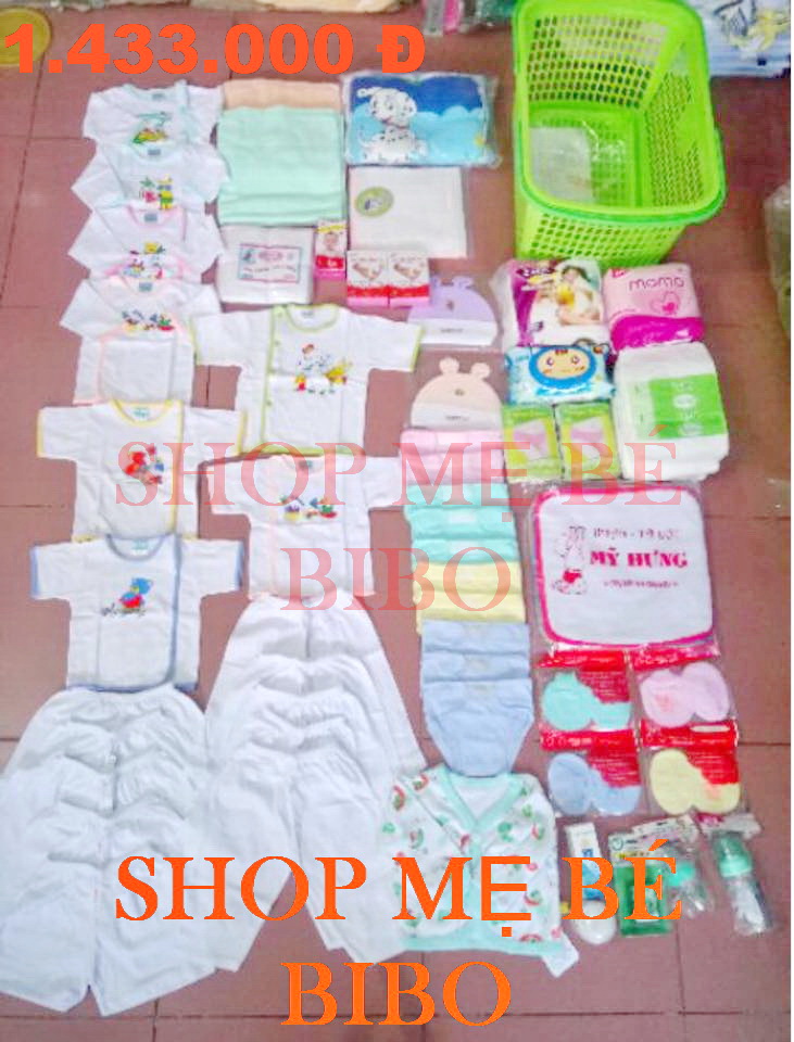 Set đồ sơ sinh trọn gói cực chuẩn cho bé trai và bé gái