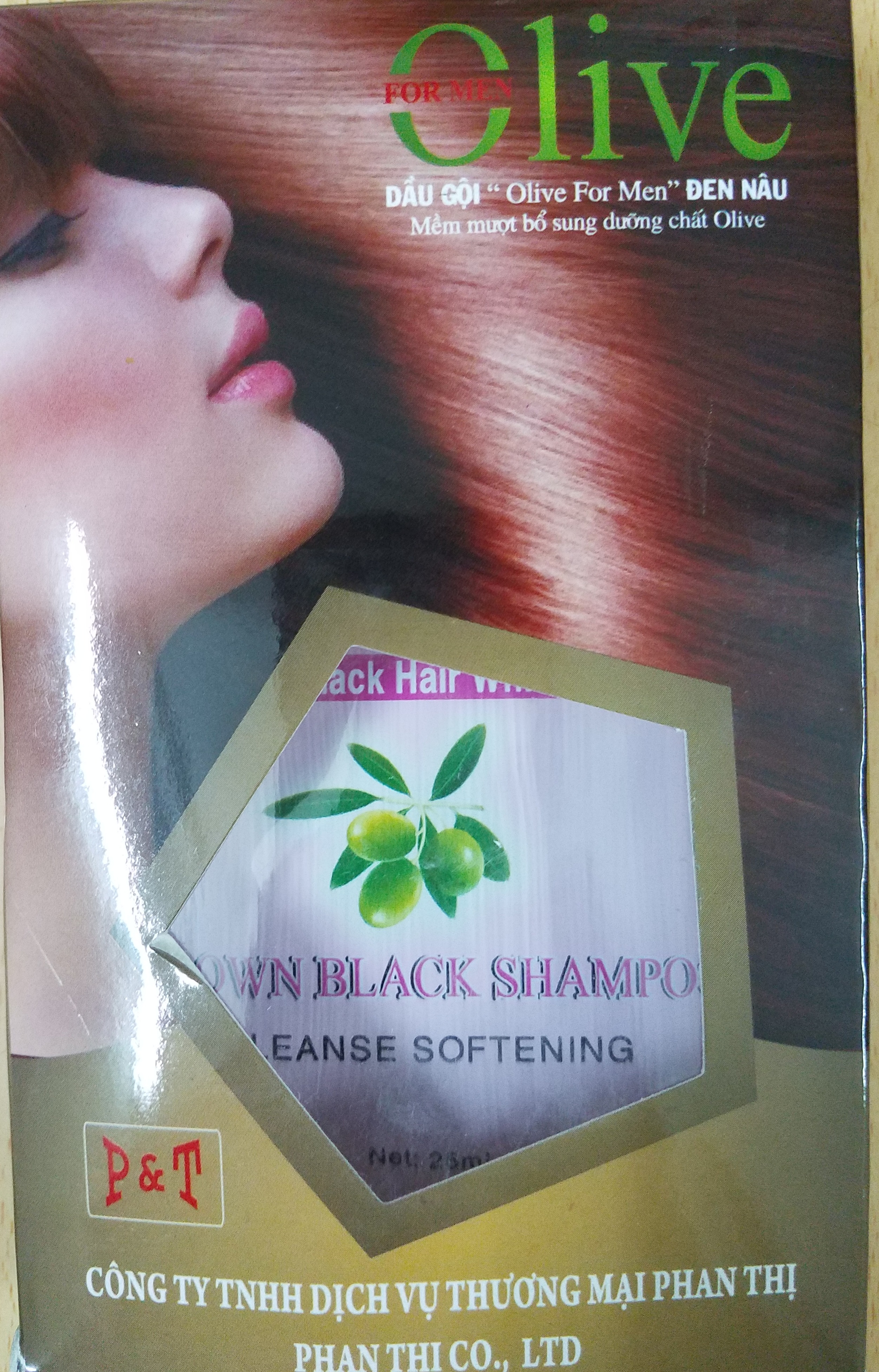 COMBO 5 GÓI (HỘP) Dầu gội đen nâu Olive For Men