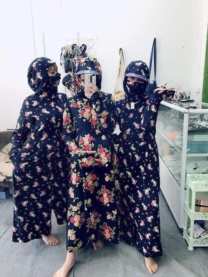 Áo chống nắng vải lanh toàn thân
