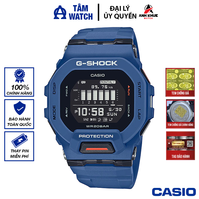 Đồng hồ nam dây nhựa Casio G-Shock chính hãng Anh Khuê GBD-200-2DR (45mm)