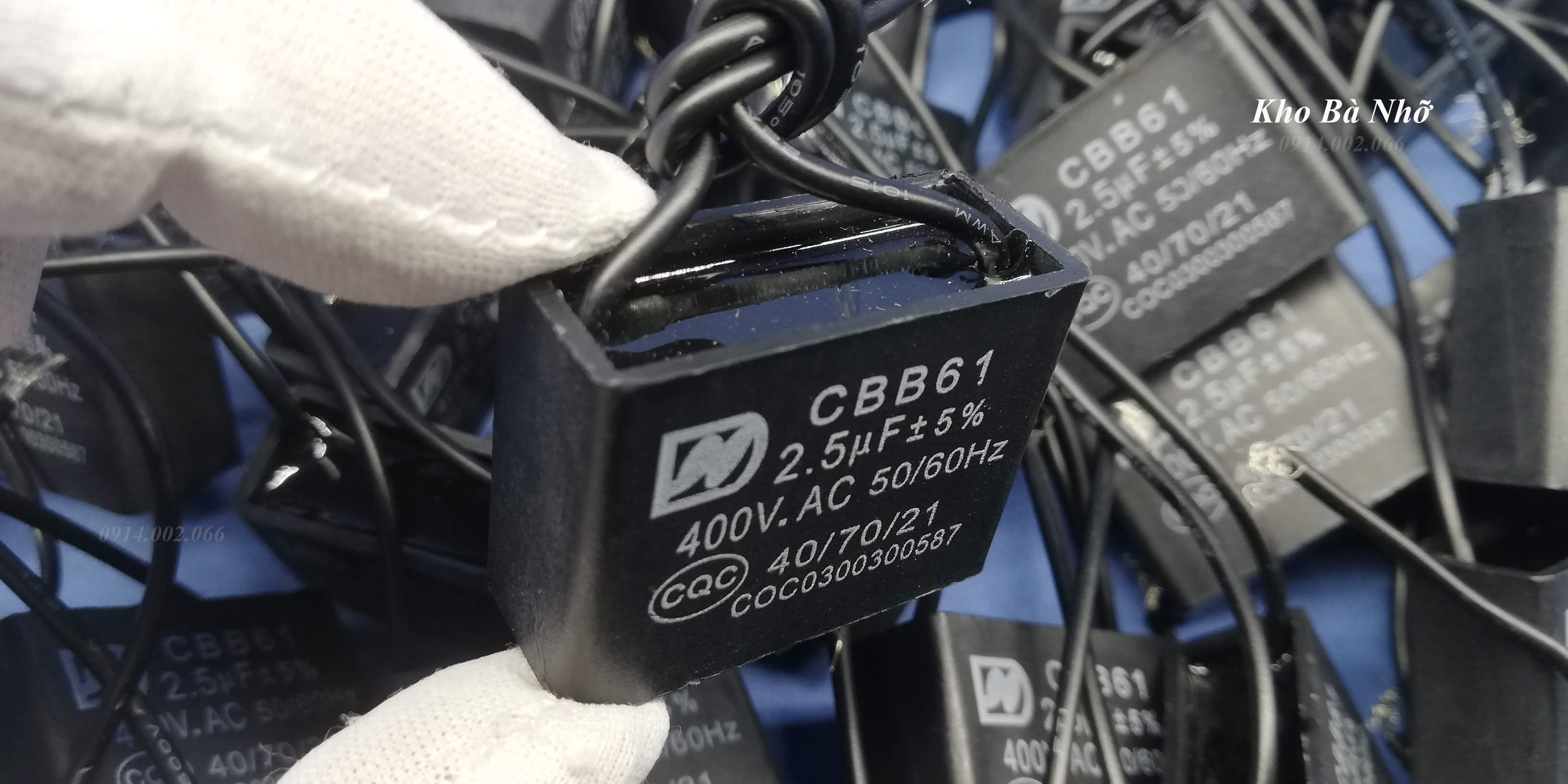 Tụ quạt 2,5uf - cbb61 400vac