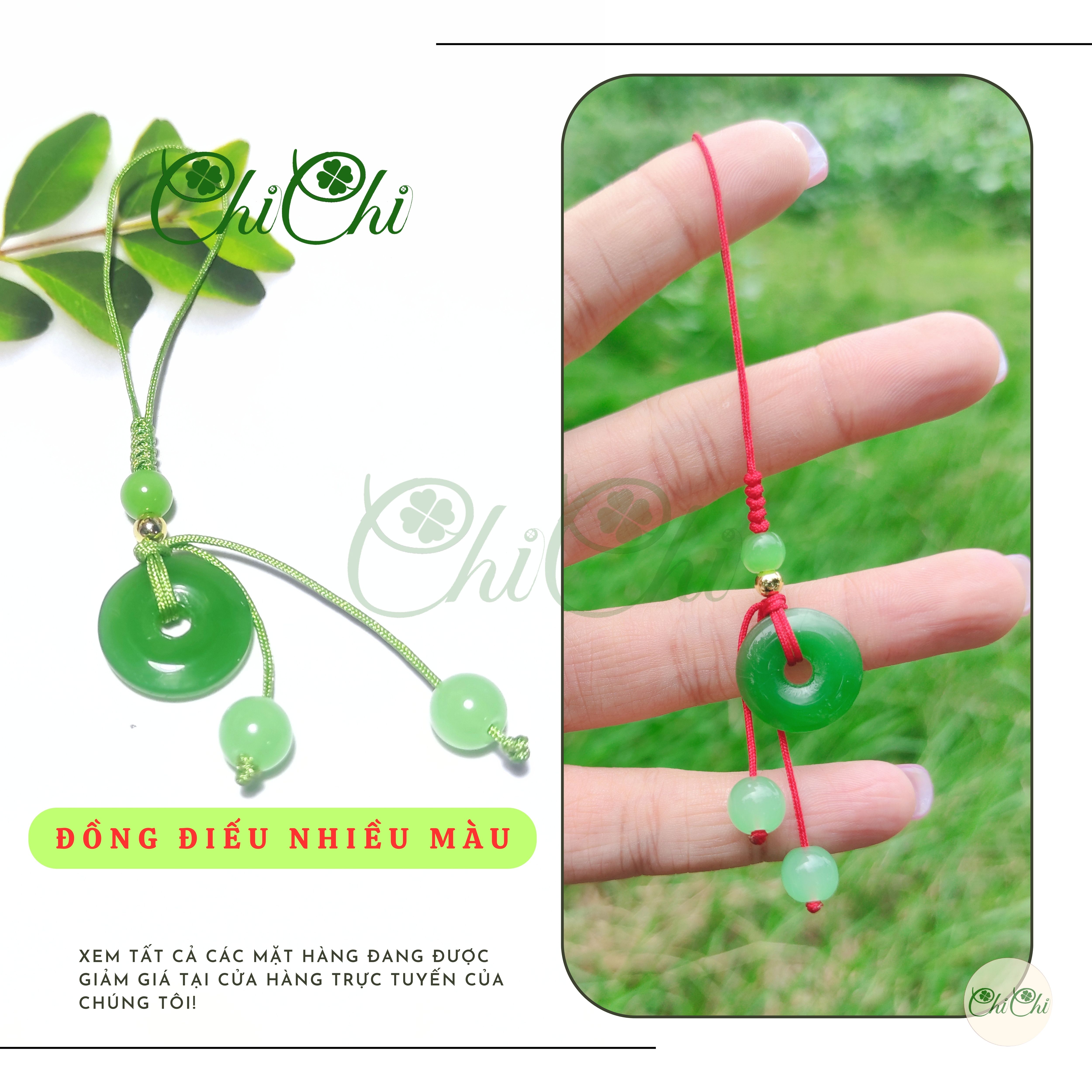 Móc khóa điện thoại đồng điếu may mắn - ms046