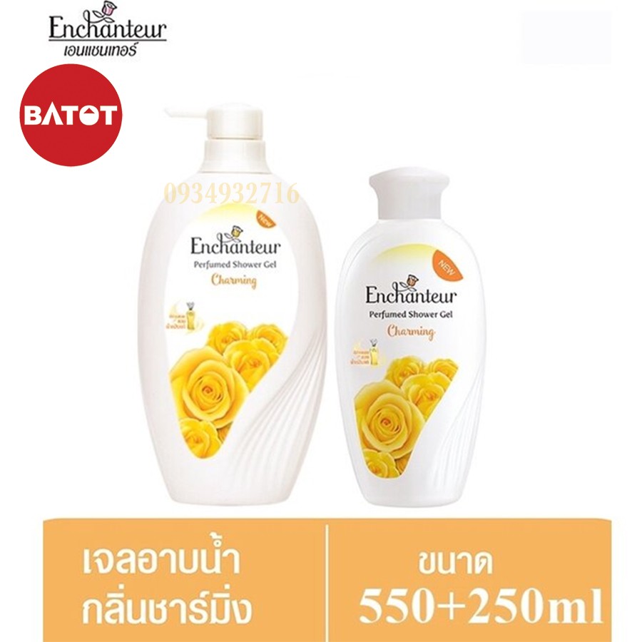 Sữa tắm enchanteur thái lan 550ml tặng chai sữa tắm 250ml