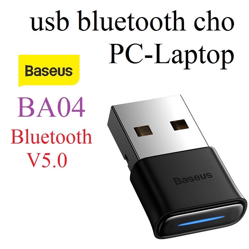 USB Bluetooth tốc độ cao Baseus BA04 Bluetooth Receiver (Bluetooth CSR 5.0 , 20m, Wireless Audio Transmission Adapter fo