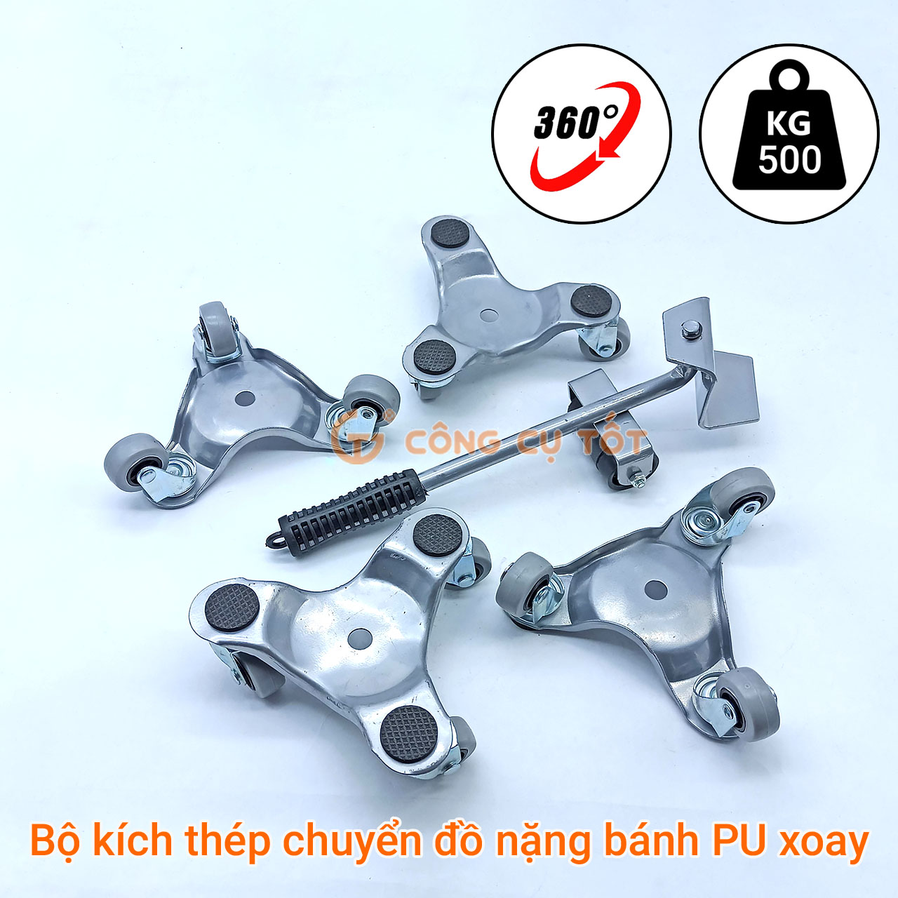 Bộ dụng cụ nâng và di chuyển đồ 12 bánh xoay 360 độ