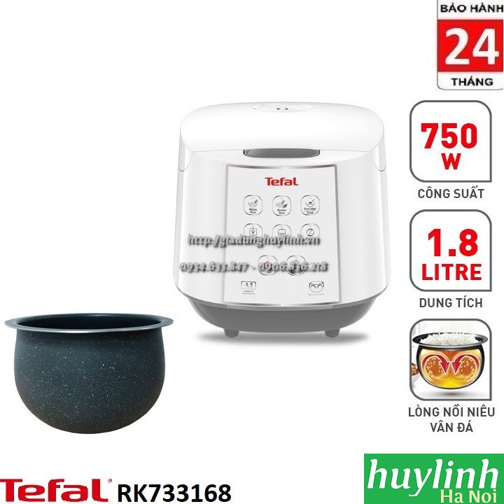 Nồi cơm điện tử tefal rk733168 - 1.8 lít - 750w