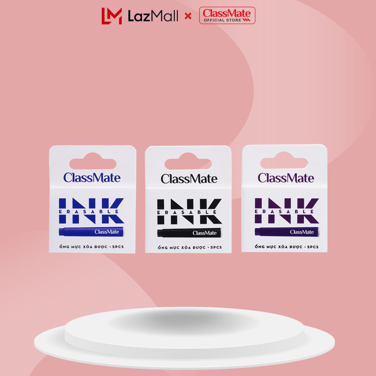 Vỉ 5 Ống Mực Classmate Dùng Cho Bút Máy Xóa Được - IC301