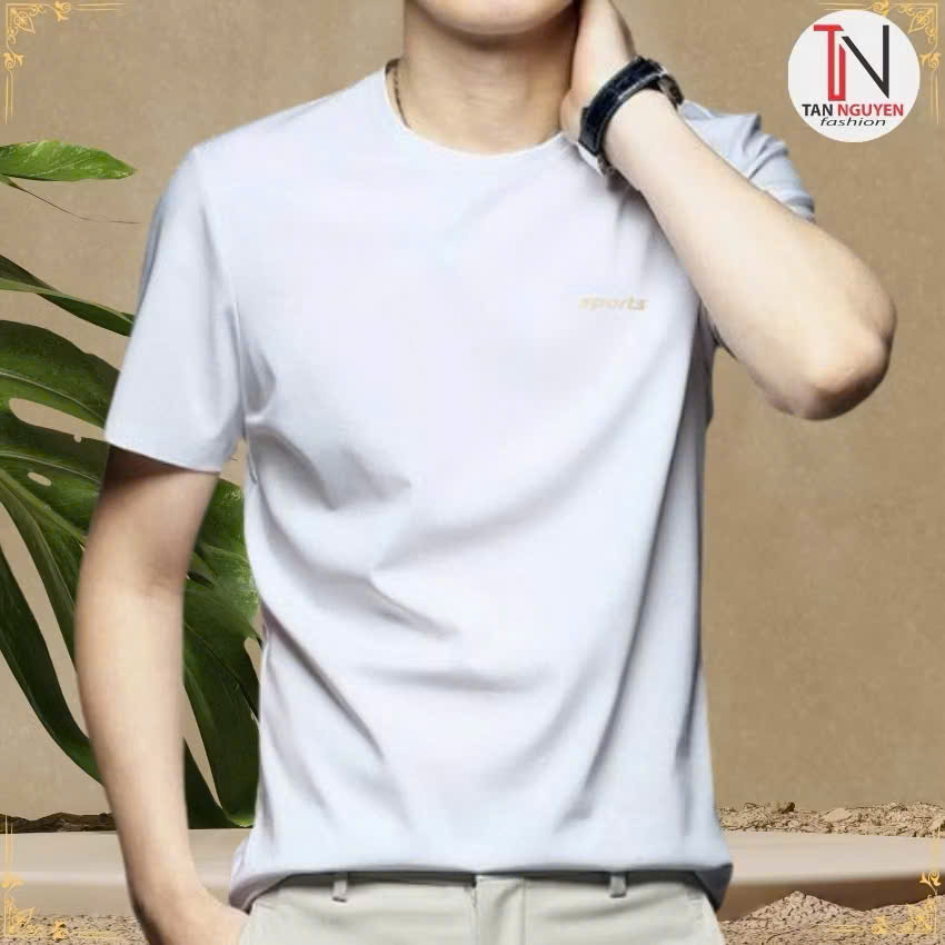Men's Cool T-Shirt, Round Neck, Short Sleeves, Stretchy, Breathable, Cool, 4-Way Stretch, Beautiful Appearance - Vnxk-Therapy1989- - 5