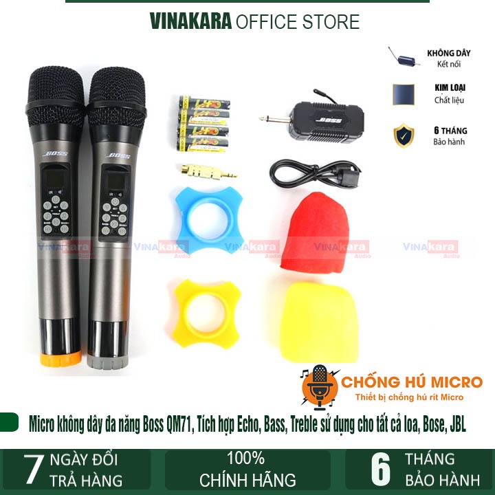 BỘ 2 MICRO ĐA NĂNG AEEPO S2 Tích hợp mạch vang số cao cấp  CHỈNH ĐƯỢC BASS TREBLE VÀ ECHO NGAY TRÊN MICRO