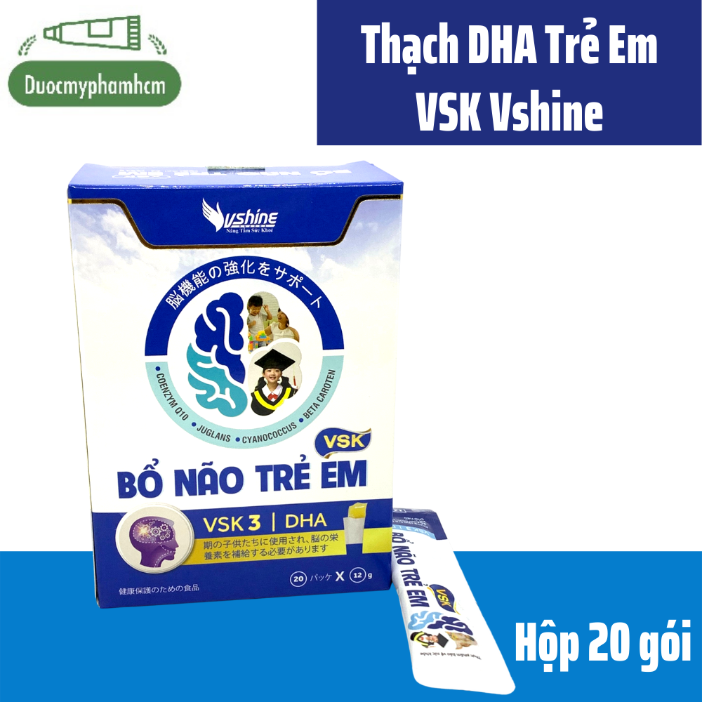 Bổ não trẻ em vsk -bổ sung dha và dưỡng chất cho não bộ - hộp 20 gói 12g