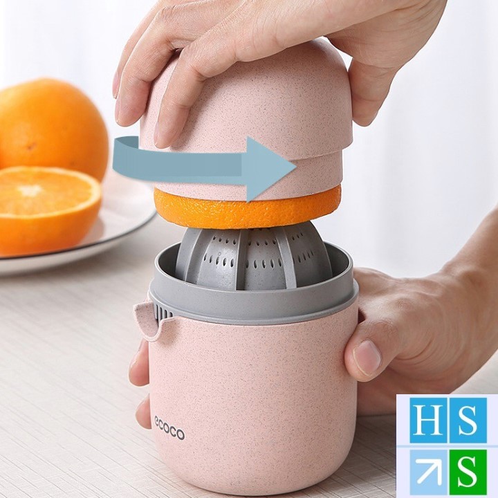 Bộ vắt cam ecoco cao cấp dụng cụ vắt cam kiêm ép hoa quả trái cây 2 in 1 tiện lợi chất liệu nhựa lúa mạch an toàn