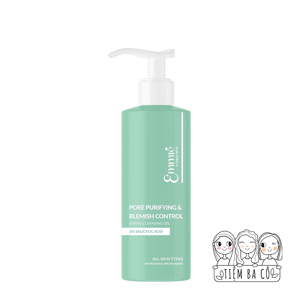 Gel rửa mặt sạch sâu kiểm soát mụn 180 ml emmie emmié by happy skin.