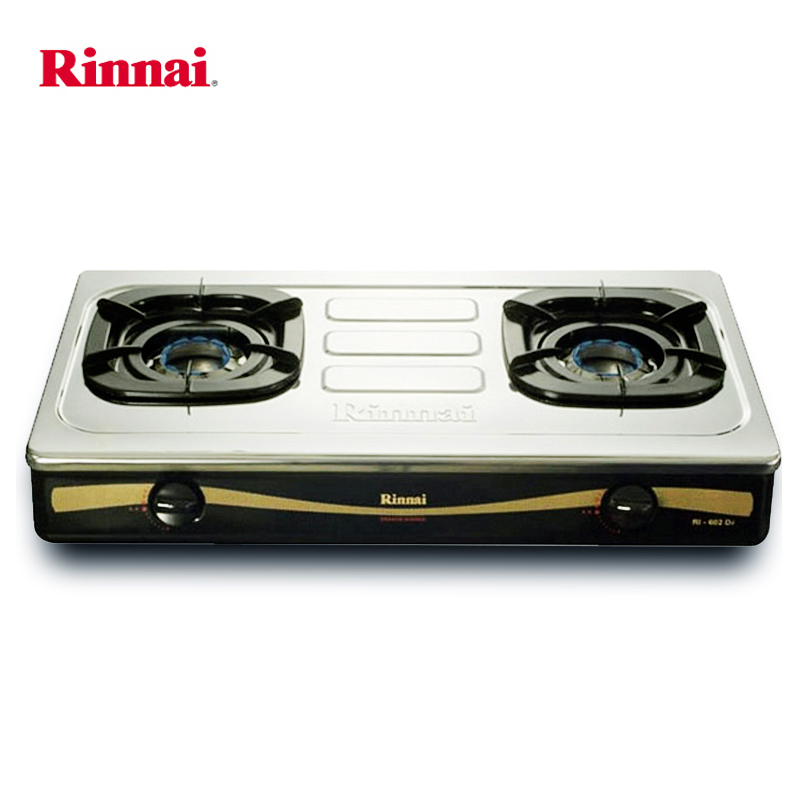 Bếp gas 7 tấc Rinnai RI-602DI, Nhập khẩu Indonesia, Đầu đốt lửa trong tiết kiệm gas