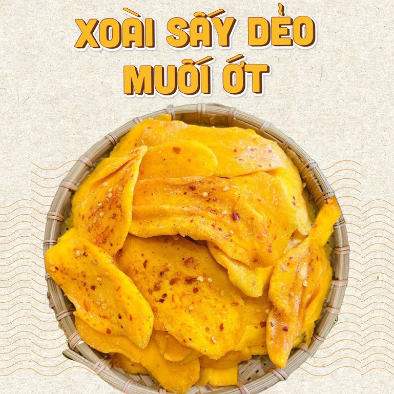 Xoài sấy lắc muối ới gói 300.gram - đặc sản nha trang