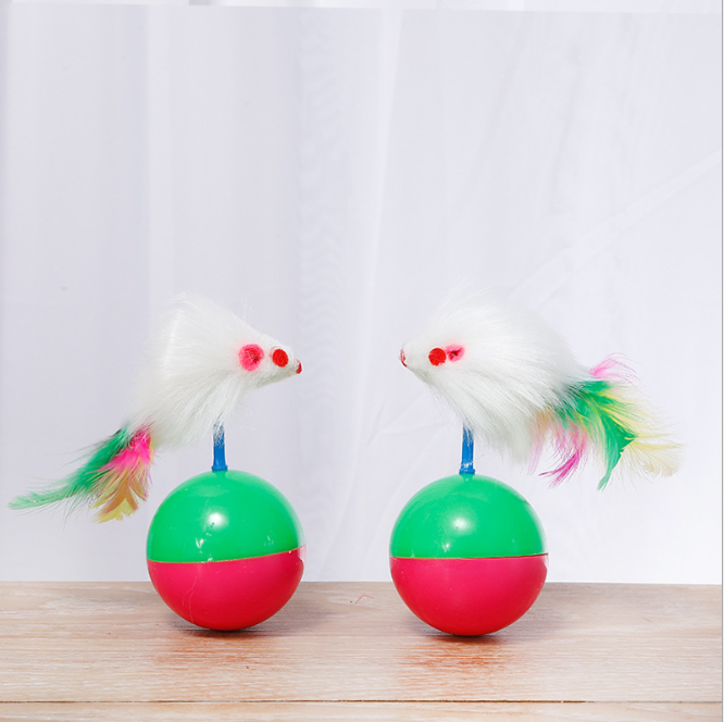 Đồ chơi bóng lật đật cho mèo, giúp tạo sự vận động khỏe mạnh, phản xạ nhanh nhẹn cho thú cưng