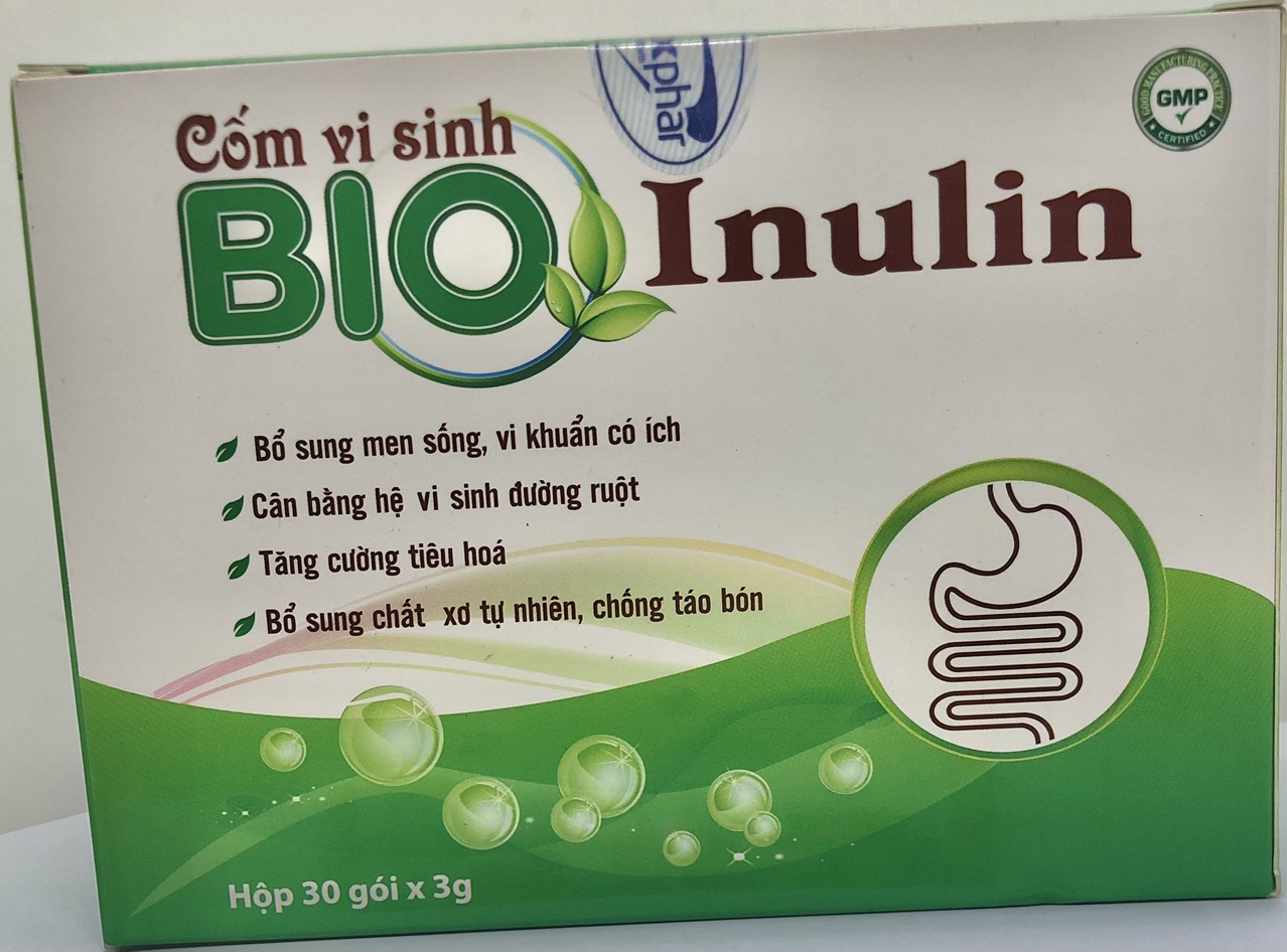 Cốm vi sinh BIO INULIN bổ sung men sống, vi khuẩn có ích - hộp 30 gói