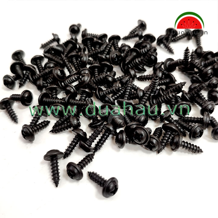 Vít dù 3x10 mm đầu + loại 1 nhập khẩu - màu đen