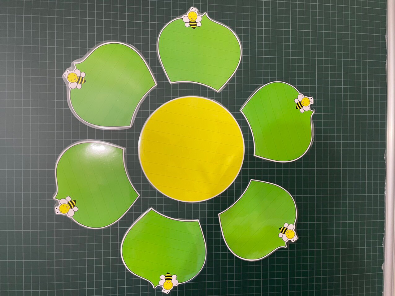 Hoa bảng Nhóm 6 cánh ép plastic Nhị a3, cánh a4 - giáo cụ dạy học.