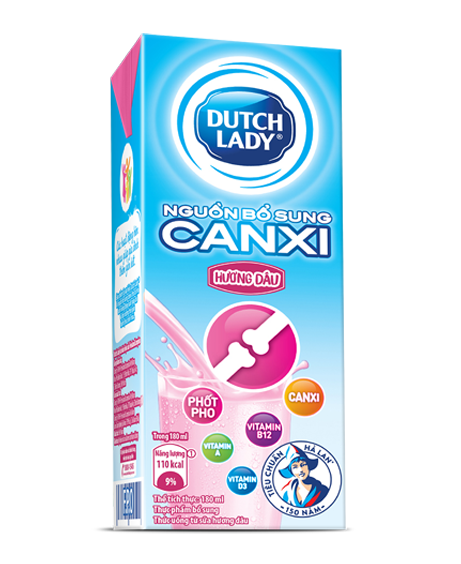 24 Hộp Sữa Tươi Tiệt Trùng Dutch Lady Cô Gái Hà Lan Vị Dâu Bổ Sung Canxi (24x180ml)