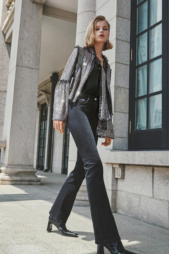 Quần jean lưng thun karl lagerf3ld