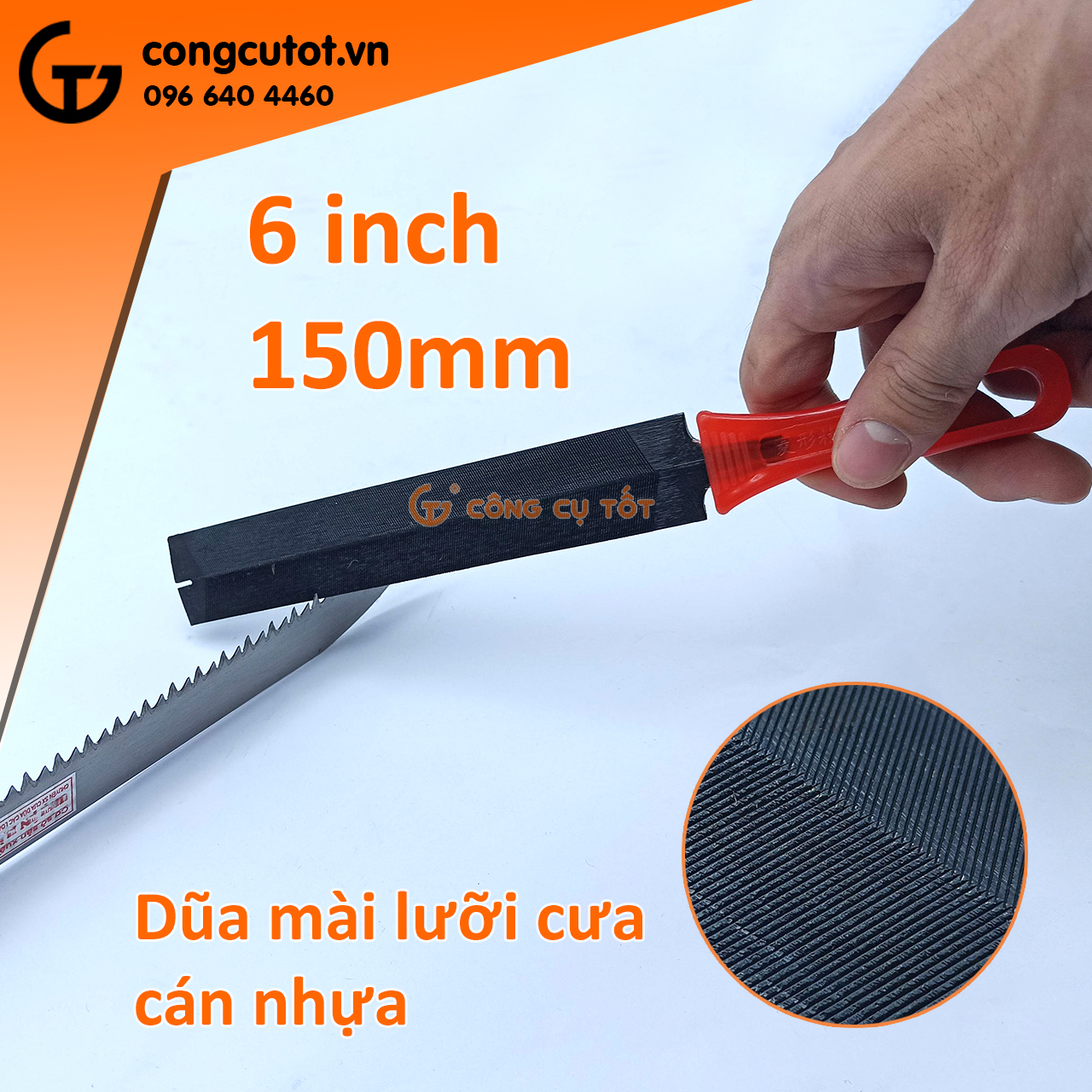 Dũa mài lưỡi cưa cán nhựa