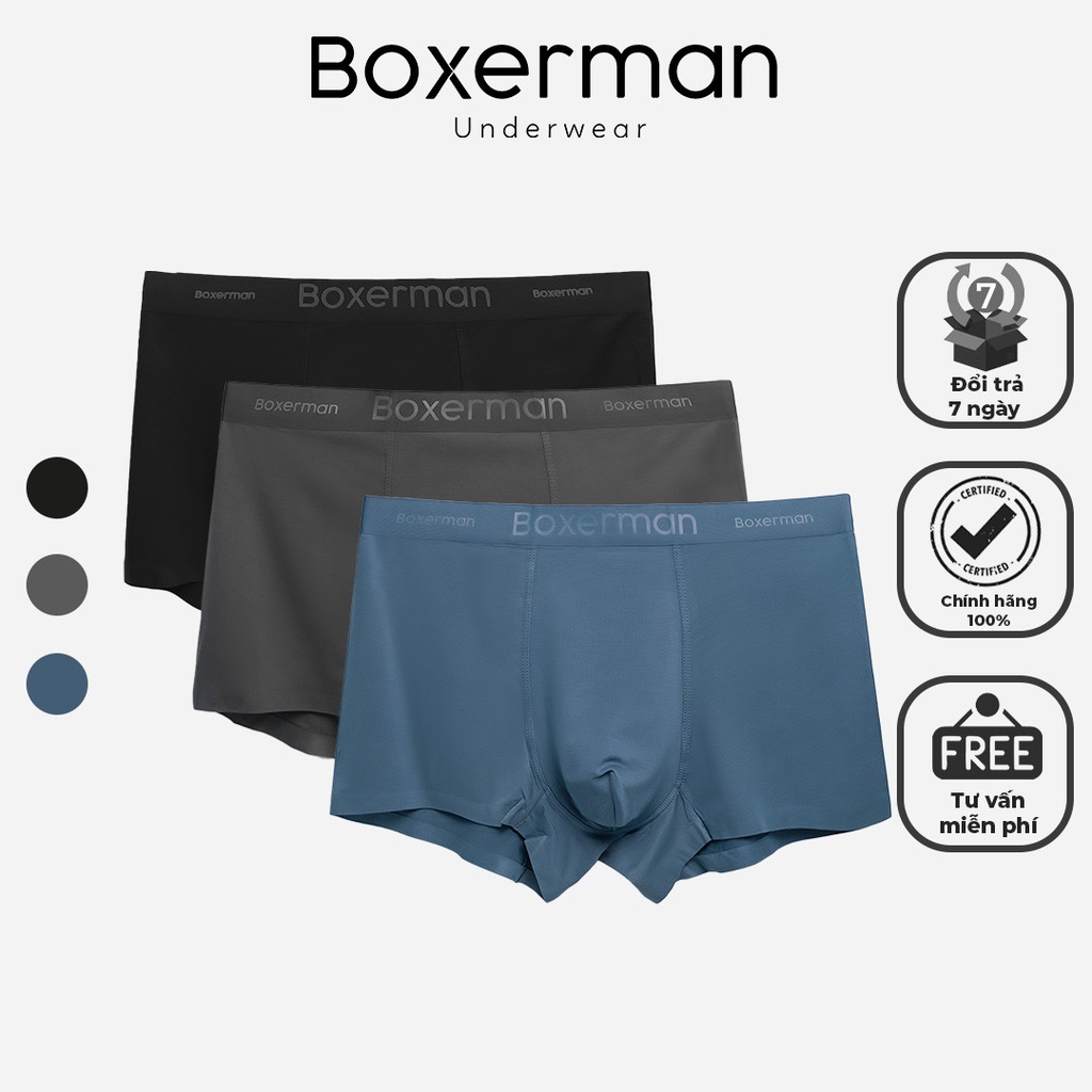 Quần lót nam boxer natural breath trunk modal cao cấp vải sợi gỗ sồi kháng khuẩn boxerman