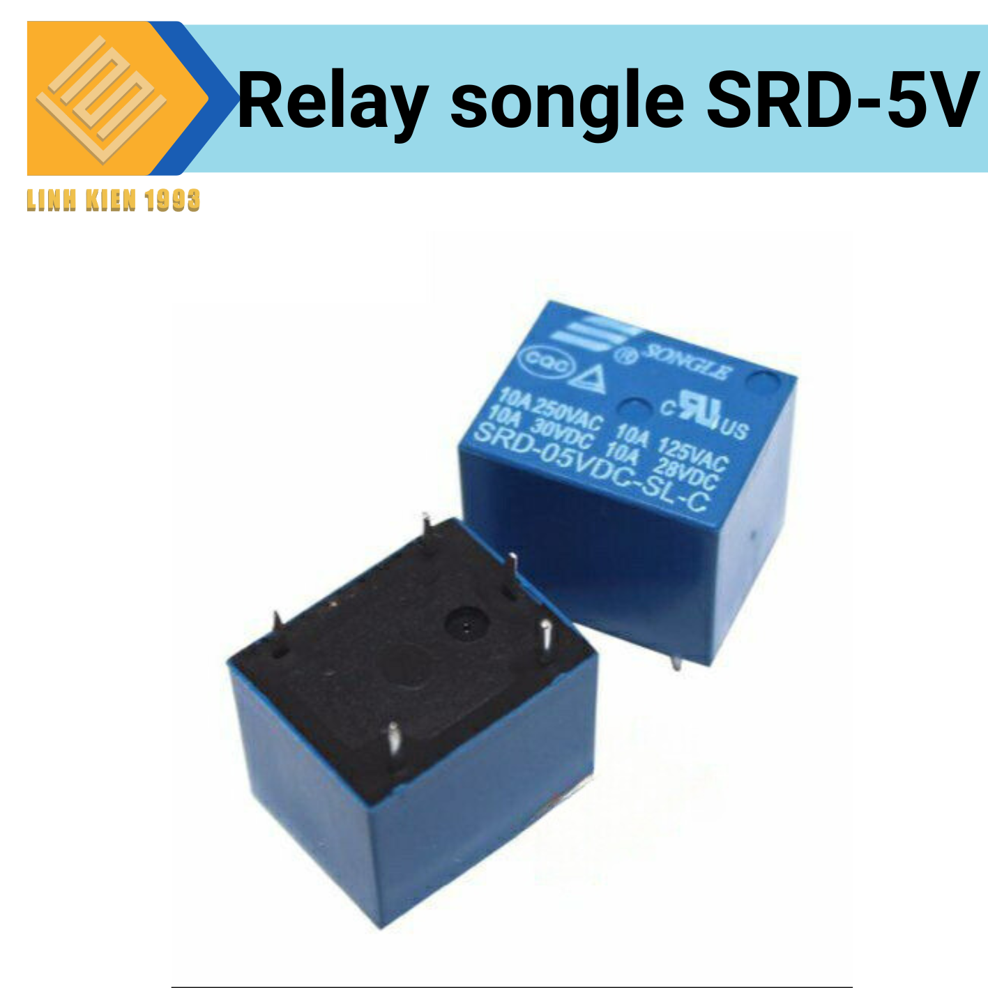 Srd-5vdc-sl-c relay songle 5v10a 5 chân rơ le 5vdc 10a