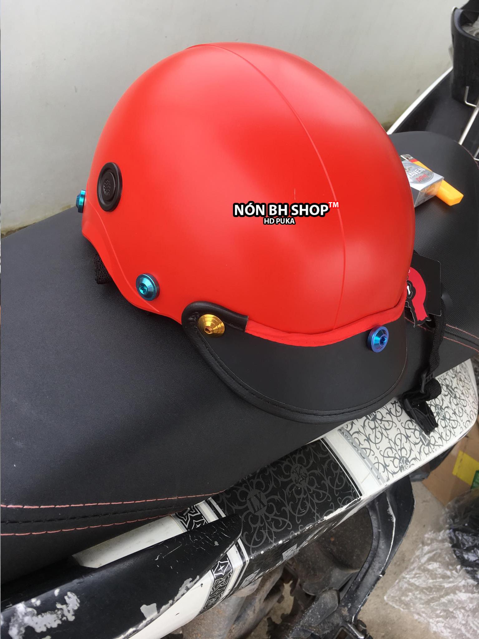 Nón Sơn gắn ốc titan gr5 đẹp lạ ( sl 1 nón + ốc gr5 )