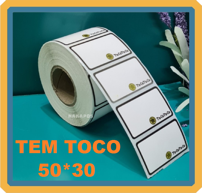 Cuộn tem trà sữa dán cốc toco - toco