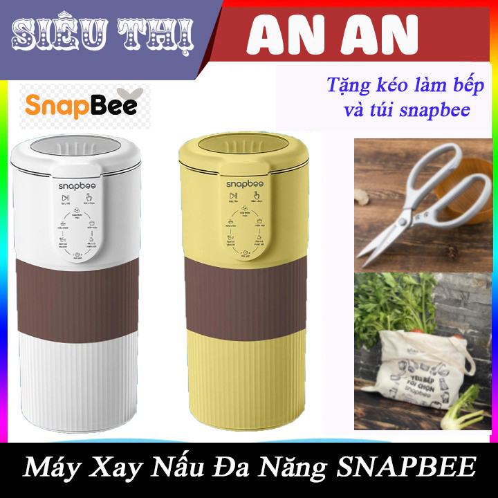 Máy làm sữa hạt đa năng SnapBee có nắp kiếng xay sữa đậu nành xay sinh tô nấu cháo 200W nhỏ gọn mạnh mẽ dễ vệ sinh bảo hành 12 tháng (Lỗi 1 đổi 1)