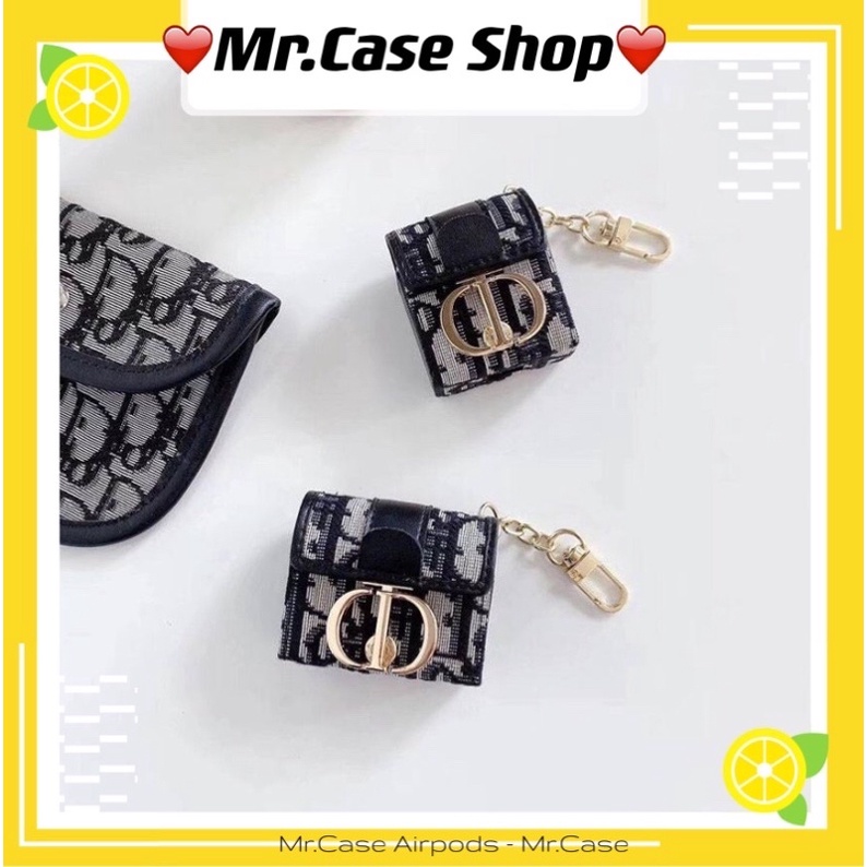 Case Airpods 1/2 Pro Vỏ Ốp Đựng Tai Nghe Hình Chiếc Túi Xách D.I.O.R Bọc Da Cực Sang