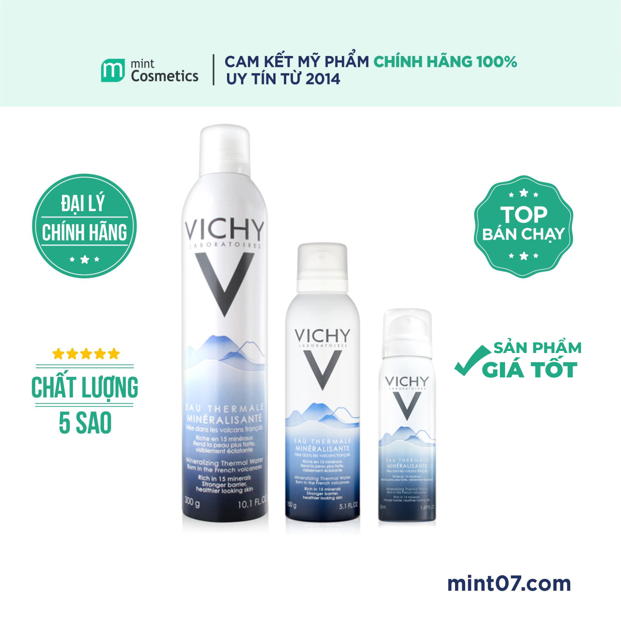 Xịt Khoáng Vichy Mineralizing Thermal Water
