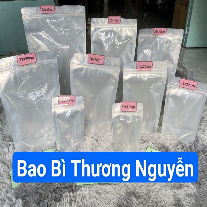 1Kg Túi Zip 1 Mặt Trong 1 Mặt Bạc Đáy Đứng, Đựng Bột, Thực Phẩm An Toàn Tiện Dụng, Bao Bì Thương Nguyễn, Đủ Size Lựa Chọn