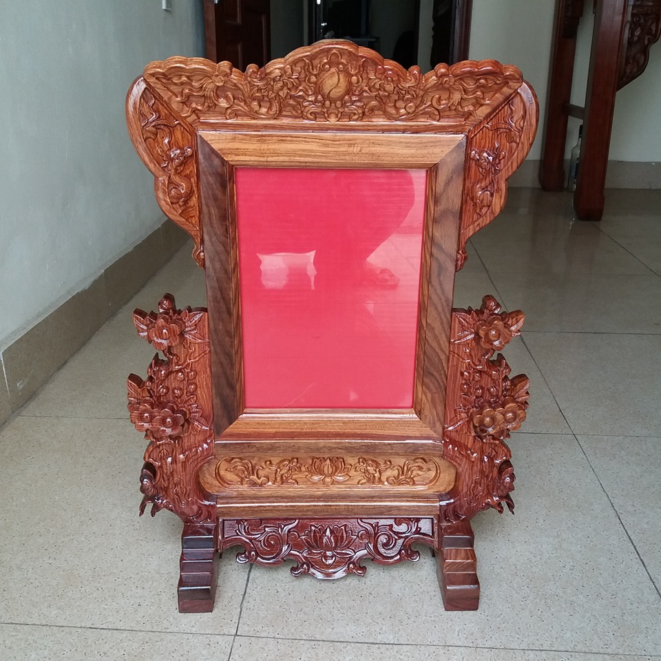 khung ảnh thờ cúng gỗ hương kích thước ảnh 20cmx30cm