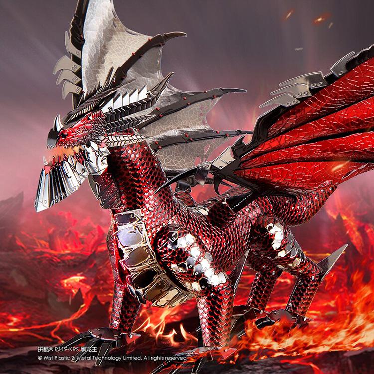 mô hình thép 3D tự ráp Piececool black Dragon