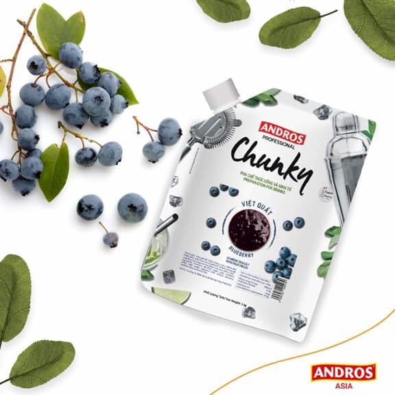 Mứt Andros Chunky Blueberry 1Kg
