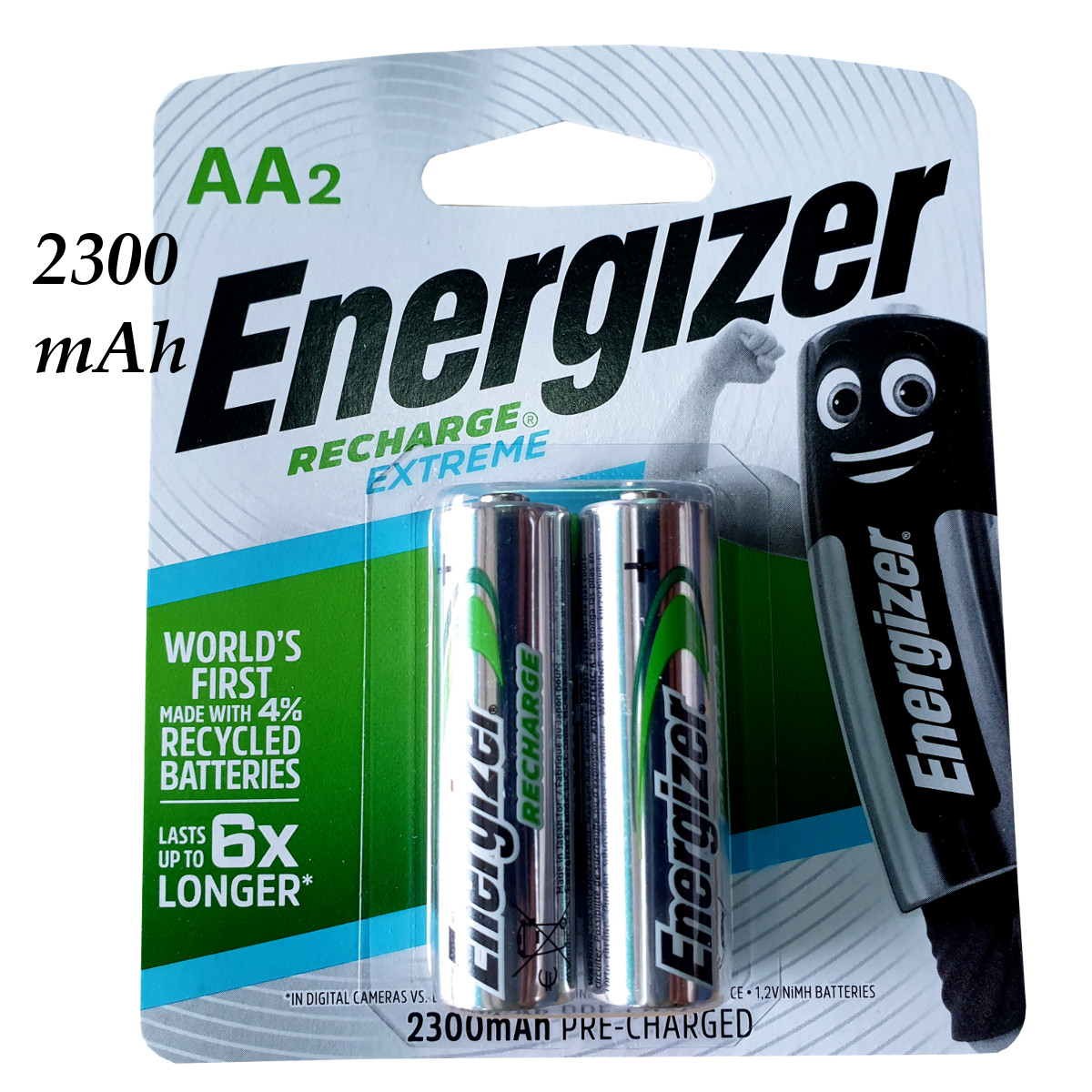 Pin sạc AA dung lương cao 2300mAh 1.2V Energizer dùng cho máy hút sữa , máy ảnh , micro không dây ... - xuất xứ Nhật