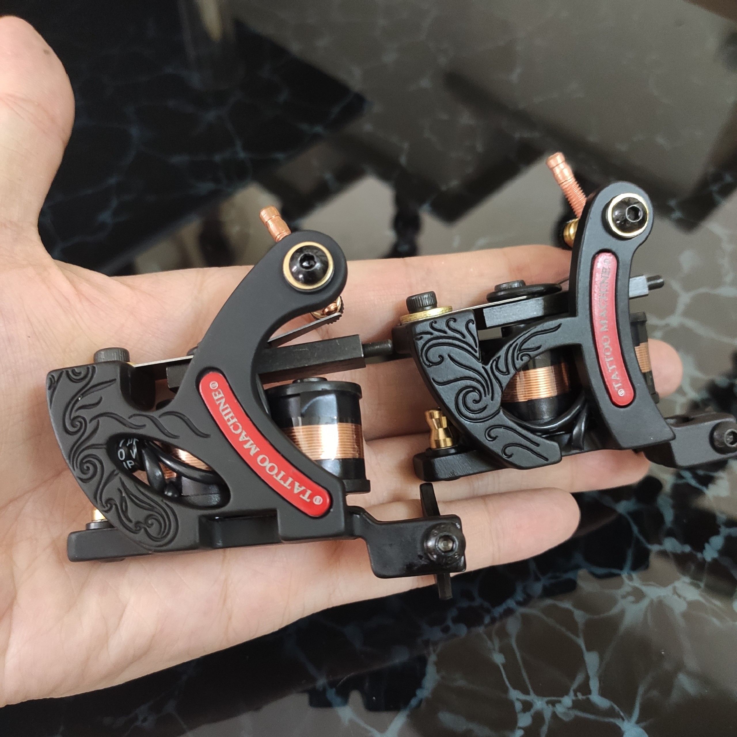 Máy Xăm Coil Trung Cấp đi nét và đánh màu ( tặng tay cầm + bộ lục giác )
