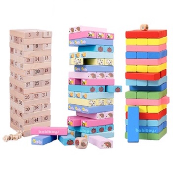 Rút gỗ loại lớn to 48 54 thanh bộ đồ chơi rút gỗ cho bé đồ chơi giải trí vui nhộn - lana queen