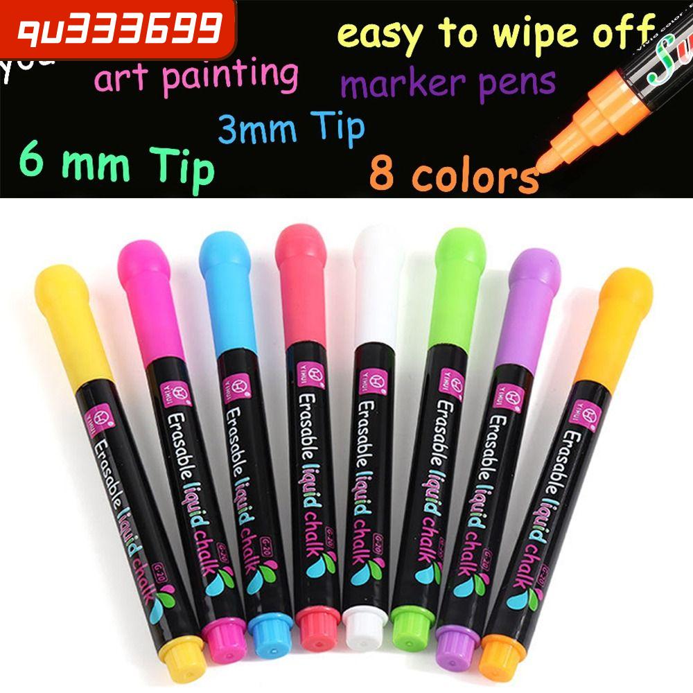 QU333699 Nhiều màu Bảng Led Viết Bảng đen Graffiti Xóa được Tô Sáng Bút Bảng Trắng Bút phấn lỏng Bút Đánh Dấu nghệ thuật