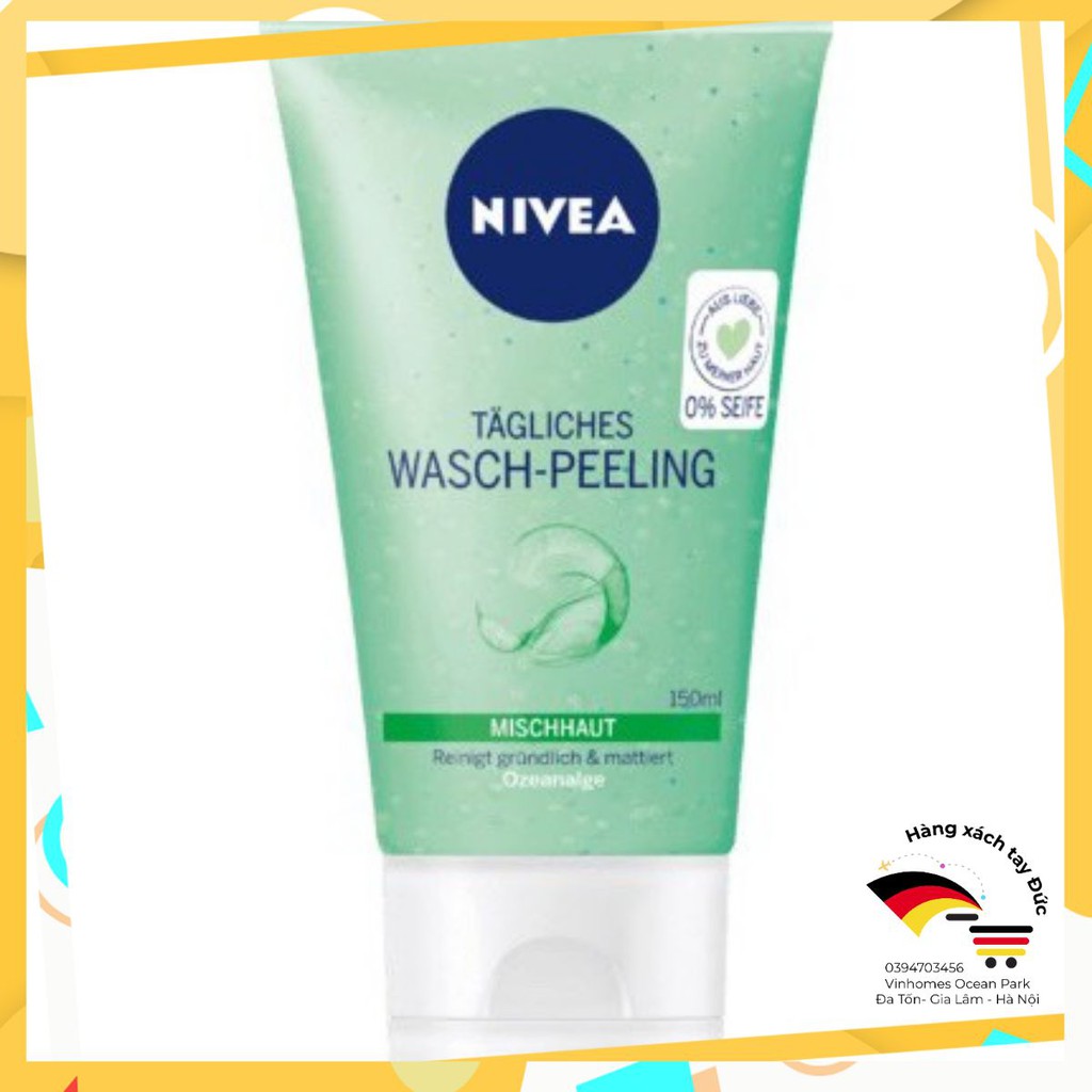 [ HÀNG ĐỨC CHÍNH HÃNG ] SỮA RỬA MẶT NIVEA TAGLICHES WASCH-PEELING, 150ML