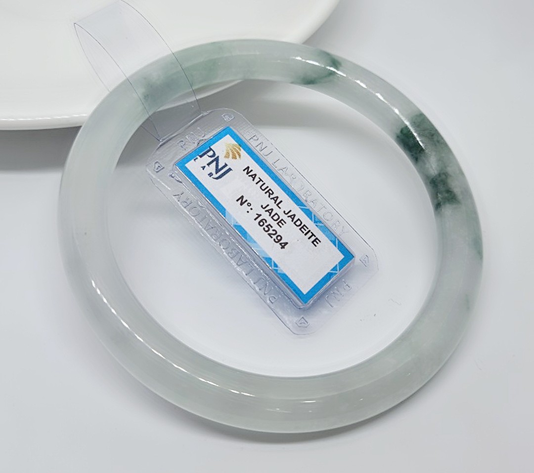 [HCM]Vòng cẩm thạch size lớn 60mm vân đá đẹp đã kiểm định PNJ ảnh thực tế - Xưởng buôn đá phong thủy Huỳnh Đào