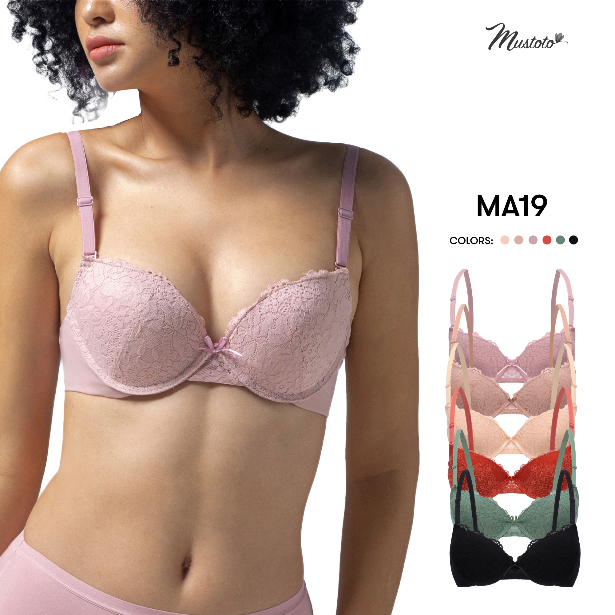 Áo lót nữ ren có gọng phối lưới mút mỏng bra camomile