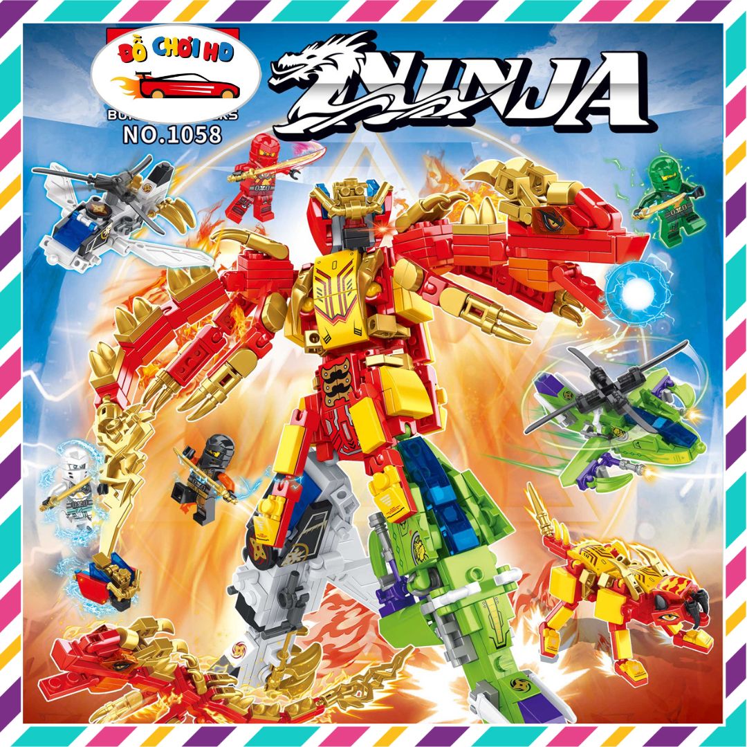 Đồ chơi lắp ráp lego ninjago, lego ninjago rồng, ninjago robot LW1058 120-130pcs (895)