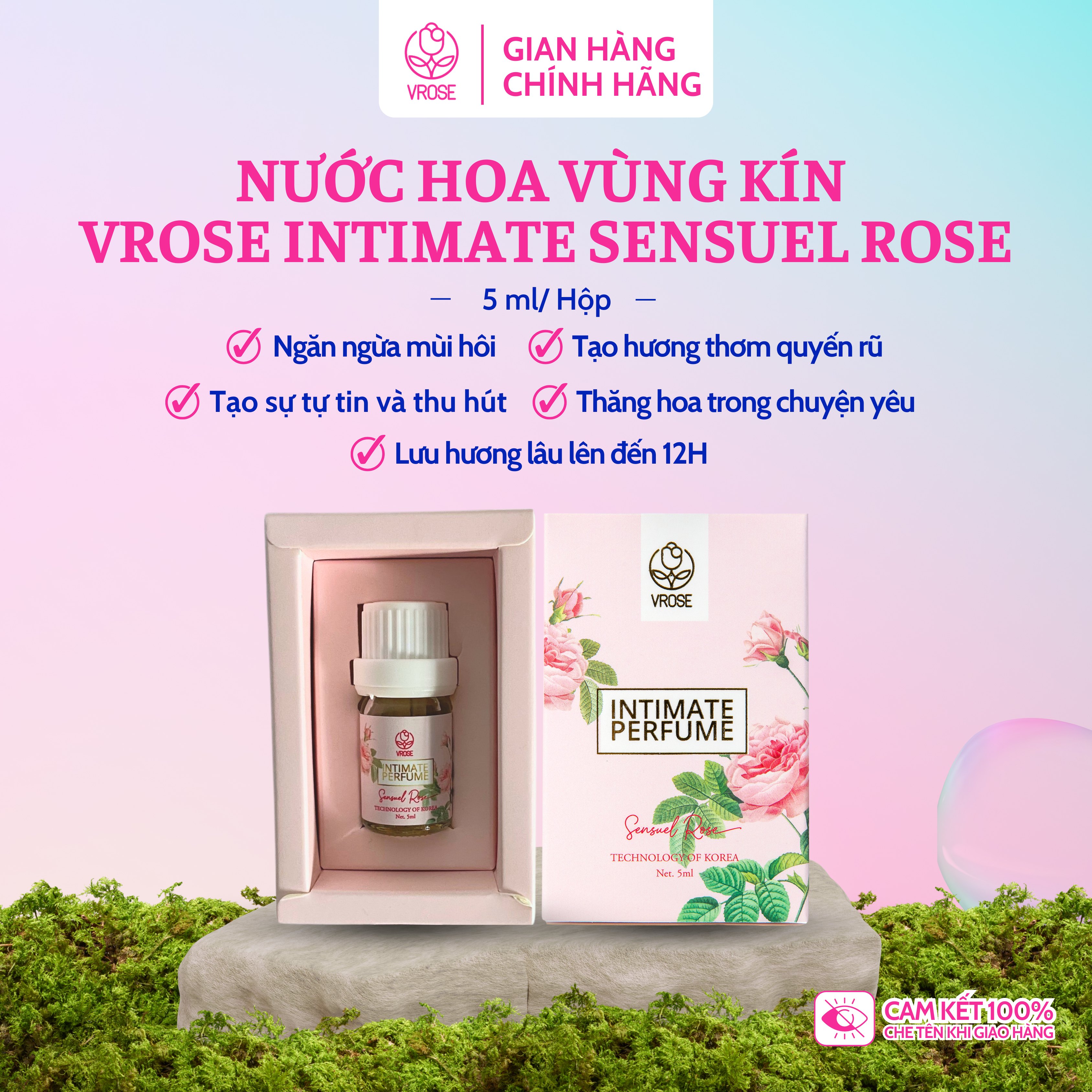 Nước hoa vùng kín nữ Vrose Intimate Perfume Sensual Rose 5ml