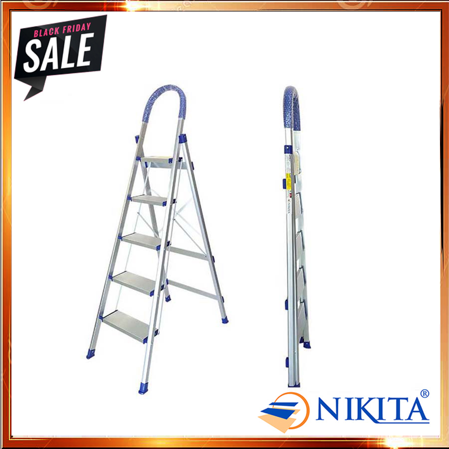 Thang ghế nhôm NIKITA - Thang nhôm gia đình 5 bậc- 1.2m
